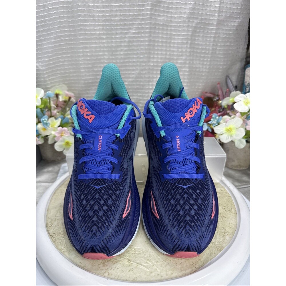 (B2) Hoka One One Women's Running Shoes, Size 8 B Clifton 9 1127896 BBCRM, Blue - Picture 2 of 15